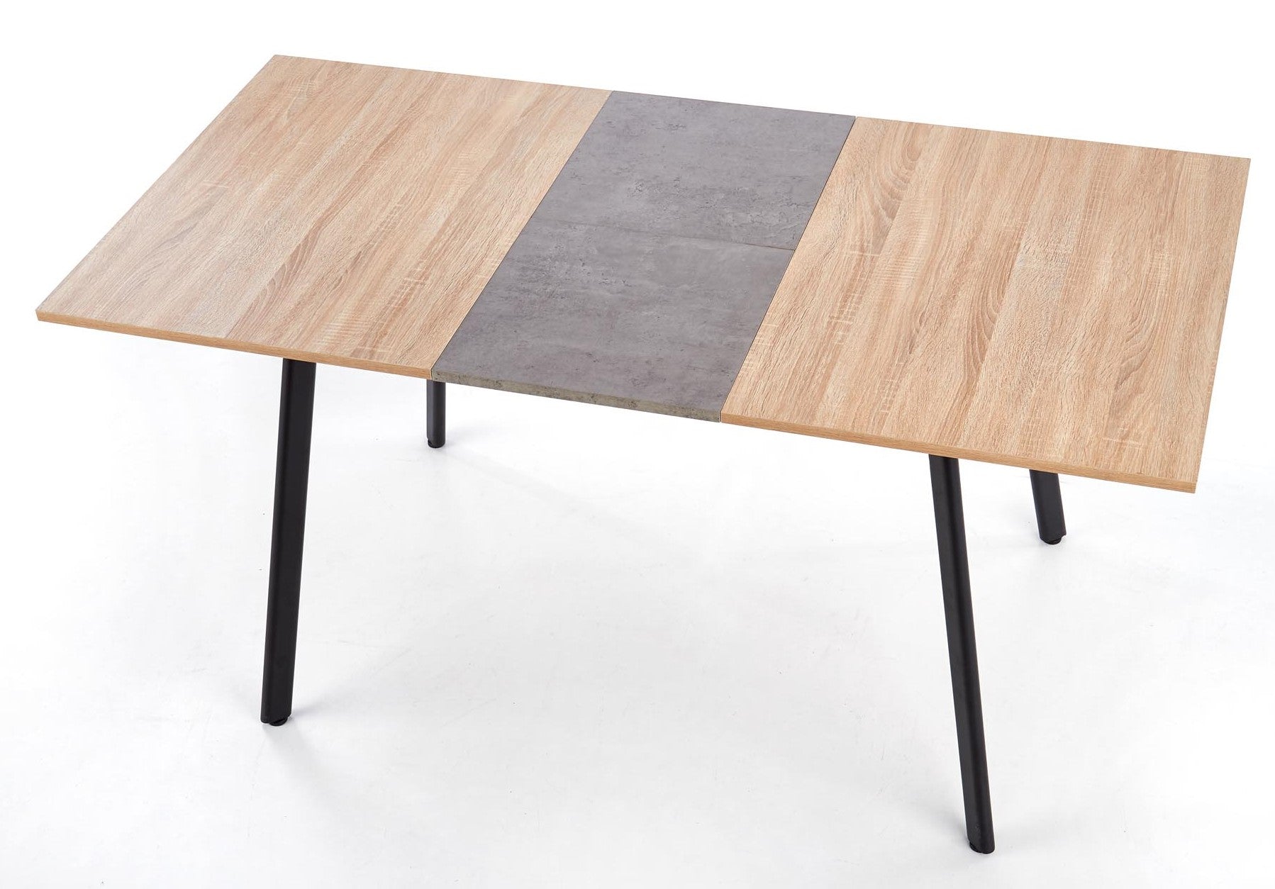 Kitchen Table Albon | size: Length: 80cm, Width: 160cm, Height: 76cm | color: Oak/Grey | image: 4 | variant: 1011220