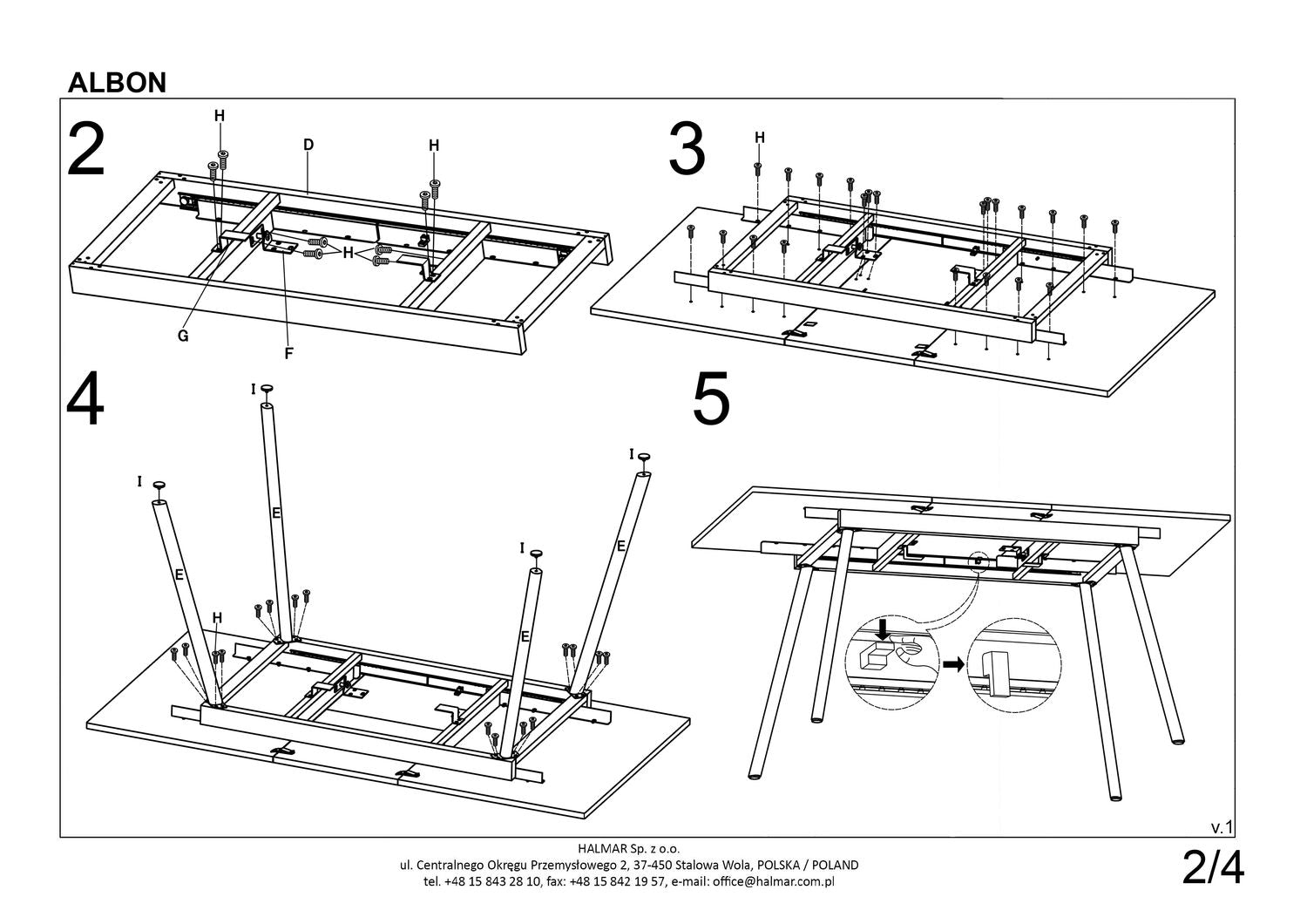 Kitchen Table Albon | size: Length: 80cm, Width: 160cm, Height: 76cm | color: Oak/Grey | image: 7 | variant: 1011220