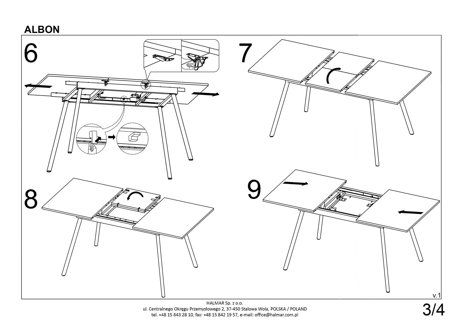 Kitchen Table Albon | size: Length: 80cm, Width: 160cm, Height: 76cm | color: Oak/Grey | image: 9 | variant: 1011220