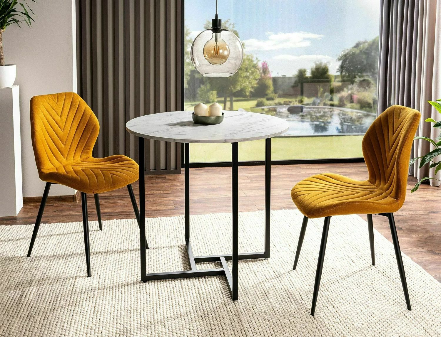 Kitchen Table Alto II | size: Length: 80cm, Width: 80cm, Height: 76cm, Diameter: 80cm | color: White | image: 2 | variant: 1006588
