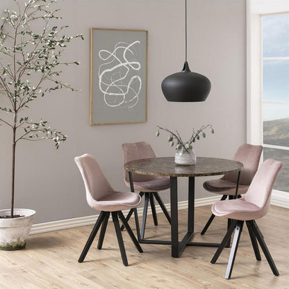 Kitchen Table Amble 1 | size: Length: 110cm, Width: 110cm, Height: 75cm, Diameter: 110cm | color: Brown | image: 3 | variant: 1016750
