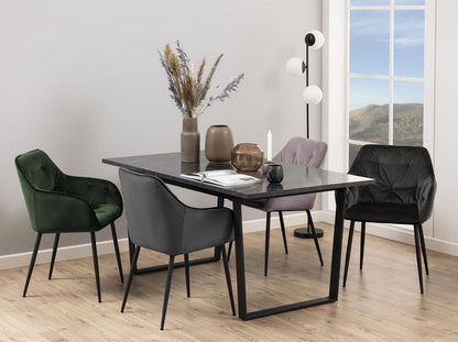 Kitchen Table Amble | size: Length: 90cm, Width: 160cm, Height: 74cm | color: Black | image: 3 | variant: 1011994