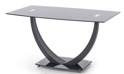 Kitchen Table Anton | size: Length: 80cm, Width: 140cm, Height: 75cm | color: Black | image: 4 | variant: 1011232