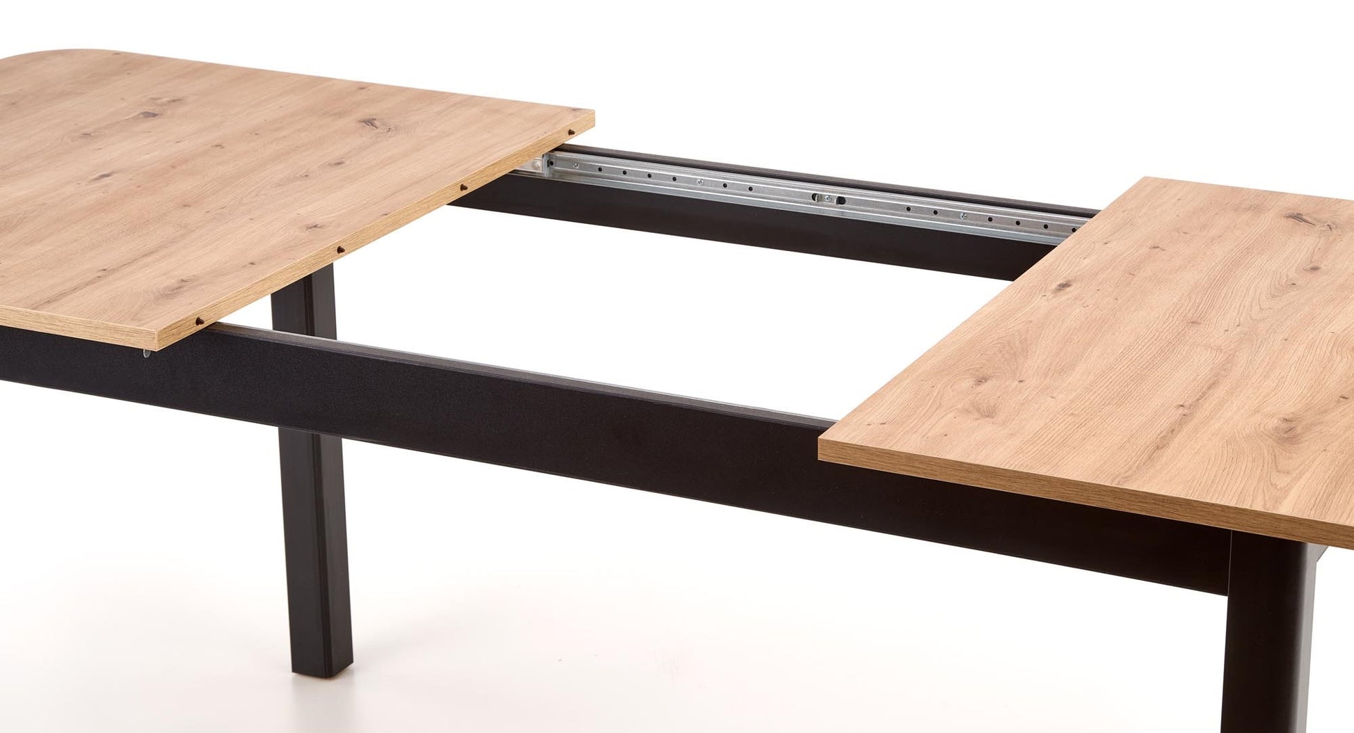 Kitchen Table Auckland | size: Length: 90cm, Width: 228cm, Height: 76cm | color: Black/Oak | image: 8 | variant: 1003127