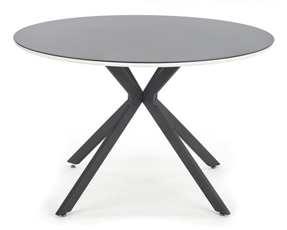 Kitchen Table Avelar | size: Length: 120cm, Width: 120cm, Height: 76cm, Diameter: 120cm | color: White/Black | image: 2 | variant: 1011228