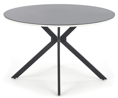 Kitchen Table Avelar | size: Length: 120cm, Width: 120cm, Height: 76cm, Diameter: 120cm | color: White/Black | image: 3 | variant: 1011228