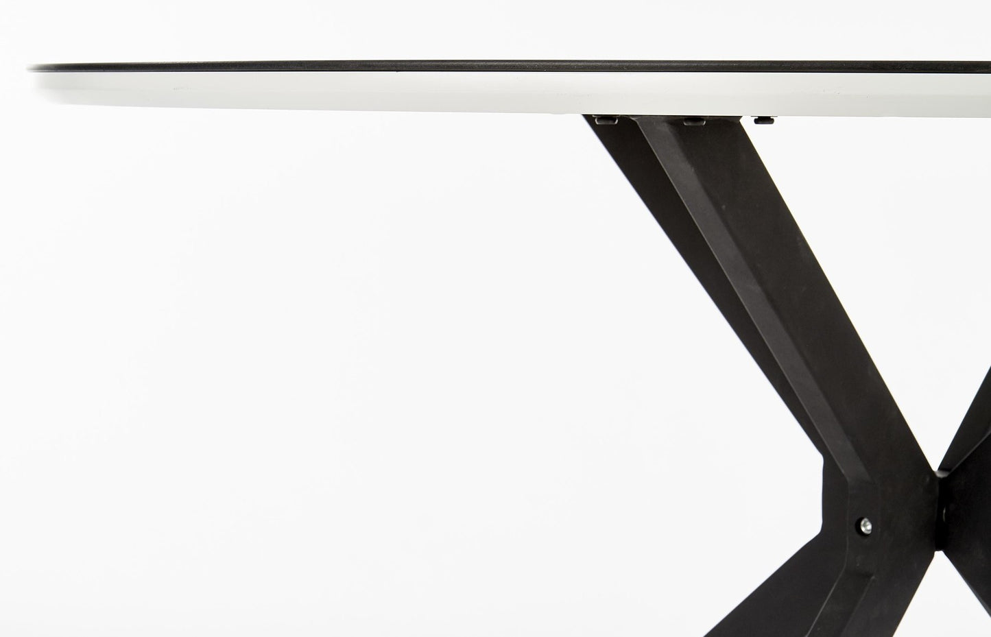 Kitchen Table Avelar | size: Length: 120cm, Width: 120cm, Height: 76cm, Diameter: 120cm | color: White/Black | image: 4 | variant: 1011228