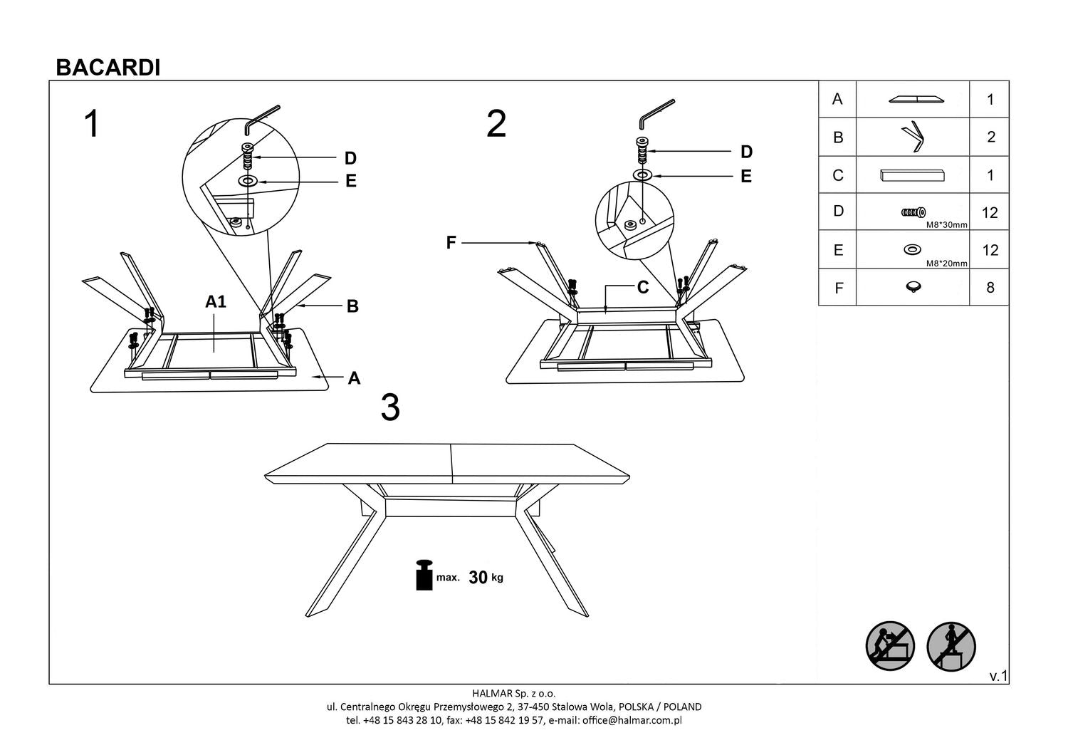 Kitchen Table Bacardi | size: Length: 90cm, Width: 220cm, Height: 76cm | color: Black/Oak | image: 10 | variant: 1012000