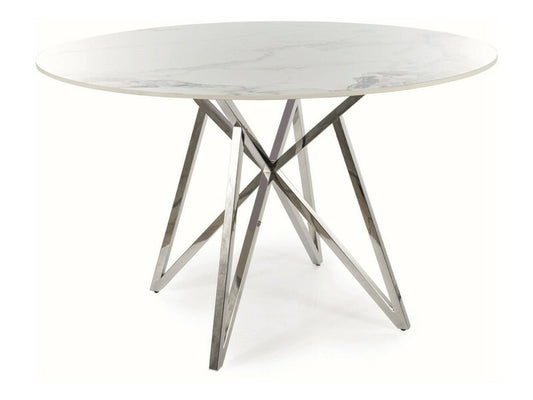 Kitchen Table Barnstaple | size: Length: 120cm, Width: 120cm, Height: 76cm, Diameter: 120cm | color: White | image: 1 | variant: 1004389