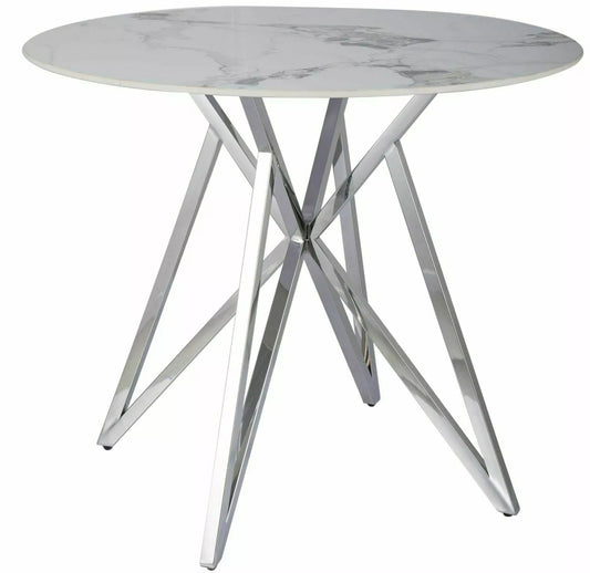 Kitchen Table Barnstaple | size: Length: 90cm, Width: 90cm, Height: 76cm, Diameter: 90cm | color: White | image: 0 | variant: 1004392