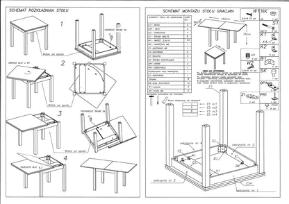 Kitchen Table Beijing | size: Length: 80cm, Width: 160cm, Height: 76cm | color: White/Oak | image: 6 | variant: 1003142