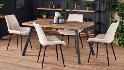 Kitchen Table Berlin 1 | size: Length: 90cm, Width: 220cm, Height: 76cm | color: Black/Walnut | image: 1 | variant: 1013009