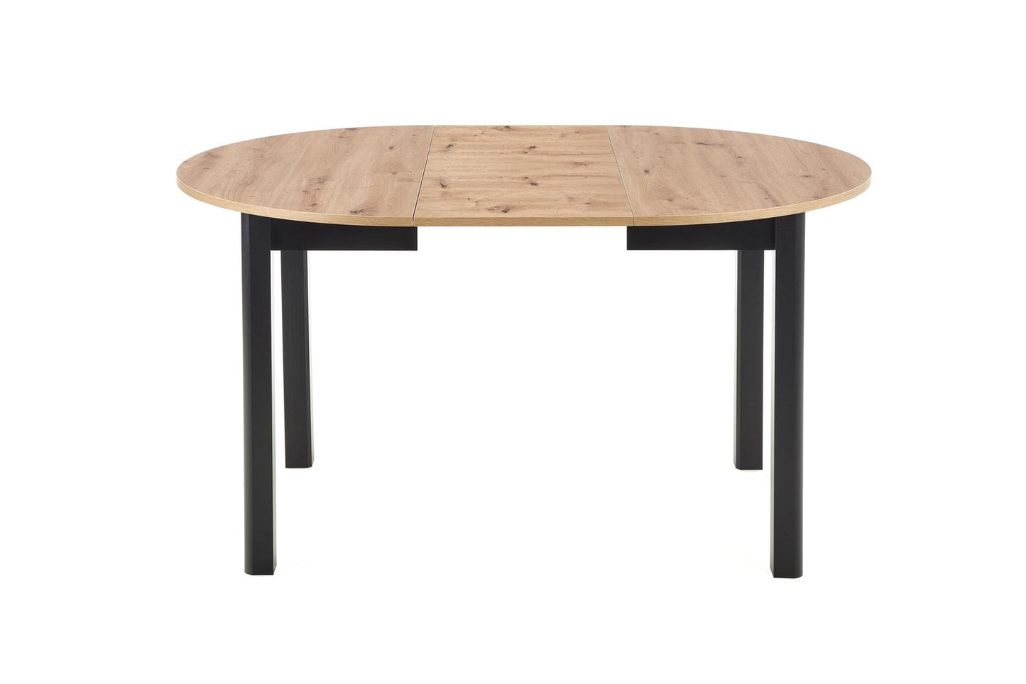 Kitchen Table Birmingham | size: Length: 102cm, Width: 142cm, Height: 76cm, Diameter: 102cm | color: Black/Oak | image: 2 | variant: 1003161