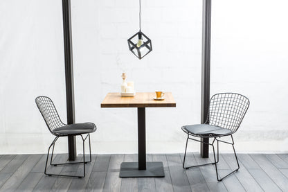 Kitchen Table Bognor Regis | size: Length: 60cm, Width: 60cm, Height: 76cm | color: Black/Oak | image: 2 | variant: 1004402