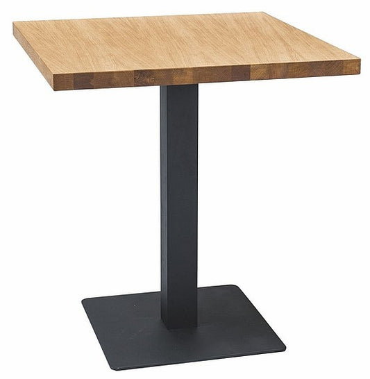 Kitchen Table Bognor Regis | size: Length: 80cm, Width: 80cm, Height: 76cm | color: Black/Oak | image: 1 | variant: 1007804