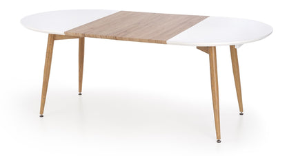 Kitchen Table Caliber | size: Length: 90cm, Width: 200cm, Height: 76cm | color: White/Oak | image: 6 | variant: 1011246
