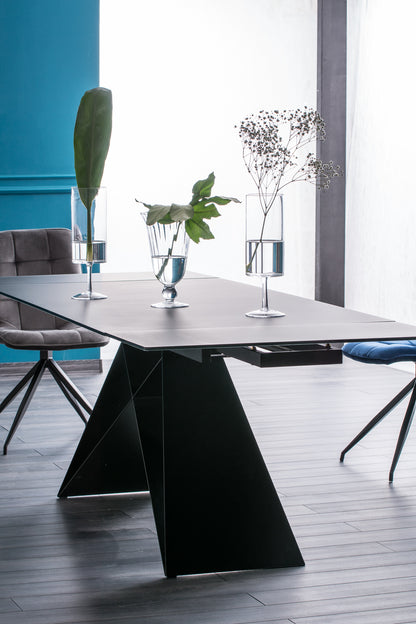 Kitchen Table Cannock | size: Length: 90cm, Width: 240cm, Height: 76cm | color: Black | image: 6 | variant: 1007679
