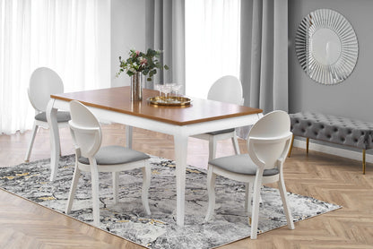 Kitchen Table Cape Town | size: Length: 90cm, Width: 240cm, Height: 76cm | color: White/Oak | image: 5 | variant: 1003194