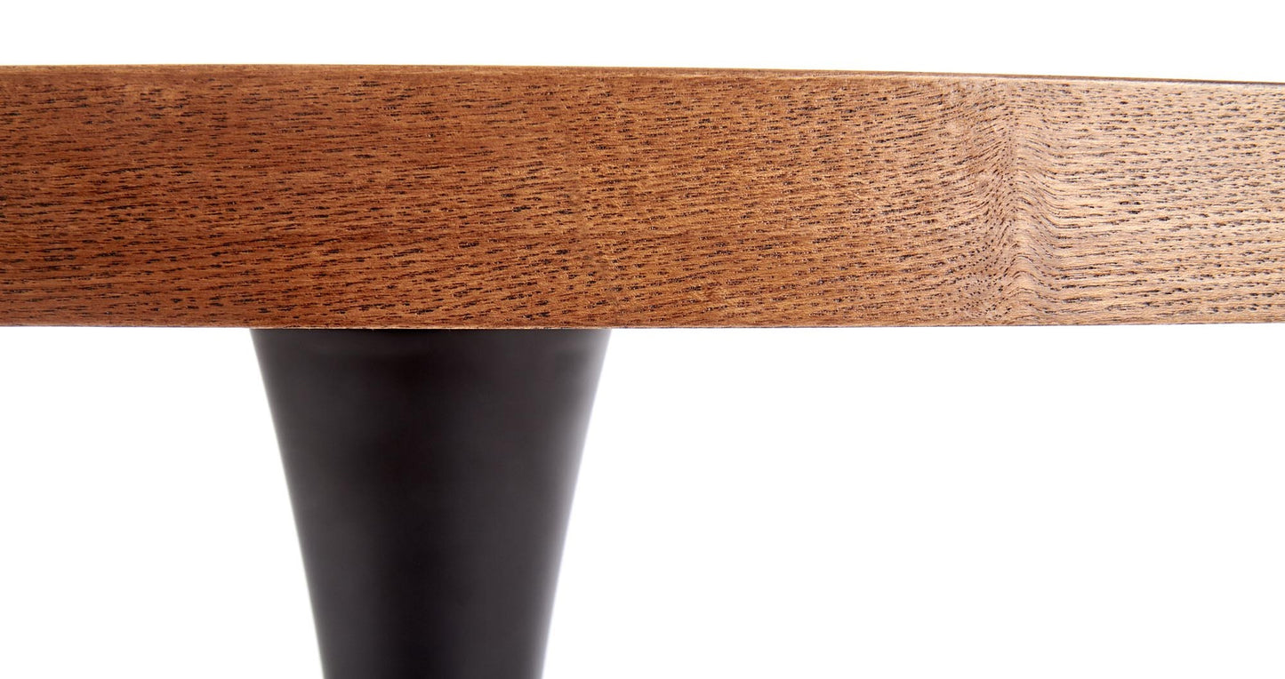 Kitchen Table Carmelo | size: Length: 100cm, Width: 100cm, Height: 75cm, Diameter: 100cm | color: Black/Walnut | image: 7 | variant: 1011231