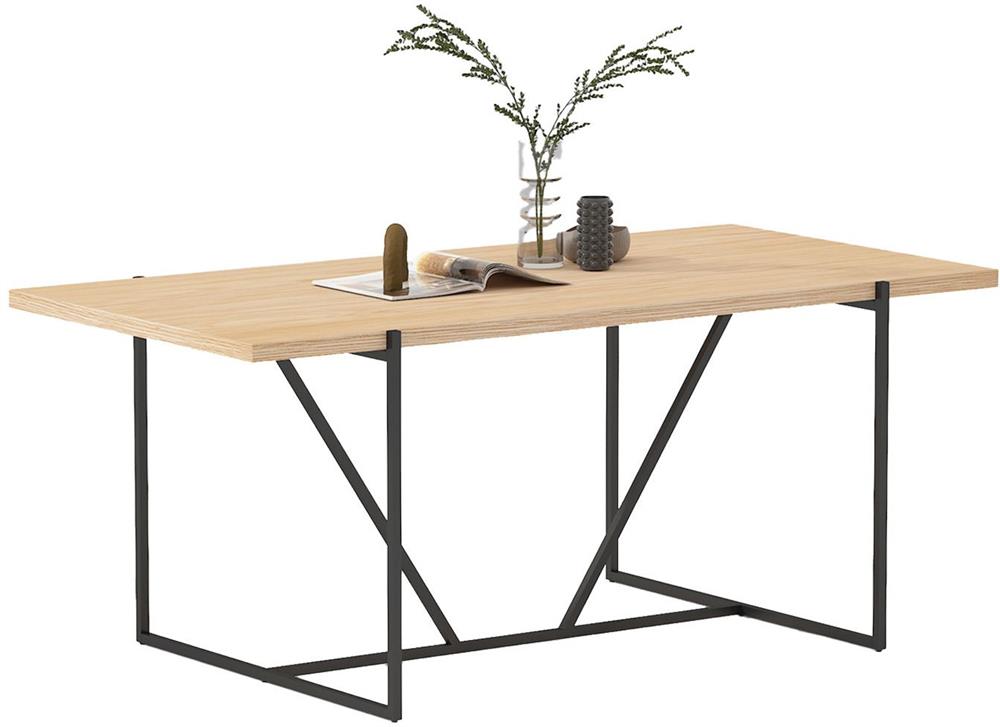 Kitchen Table Cindy 1 | size: Length: 90cm, Width: 180cm, Height: 75cm | color: Oak | image: 1 | variant: 1017622