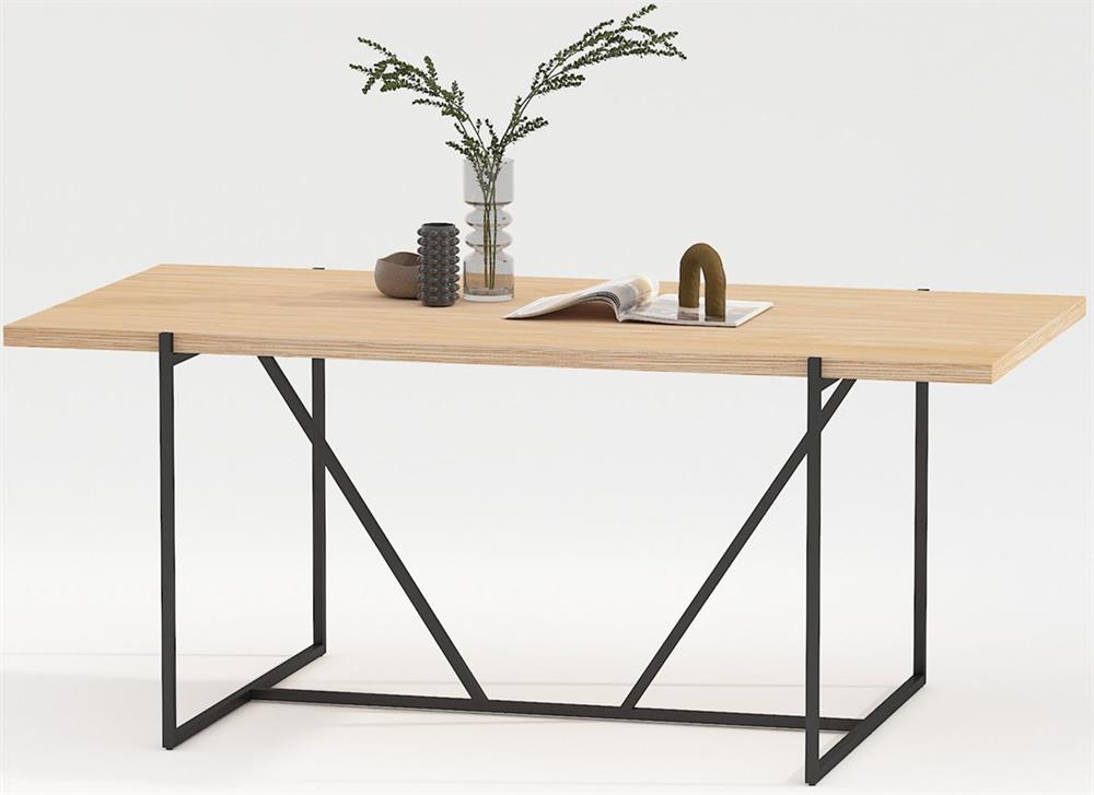 Kitchen Table Cindy 1 | size: Length: 90cm, Width: 180cm, Height: 75cm | color: Oak | image: 3 | variant: 1017622