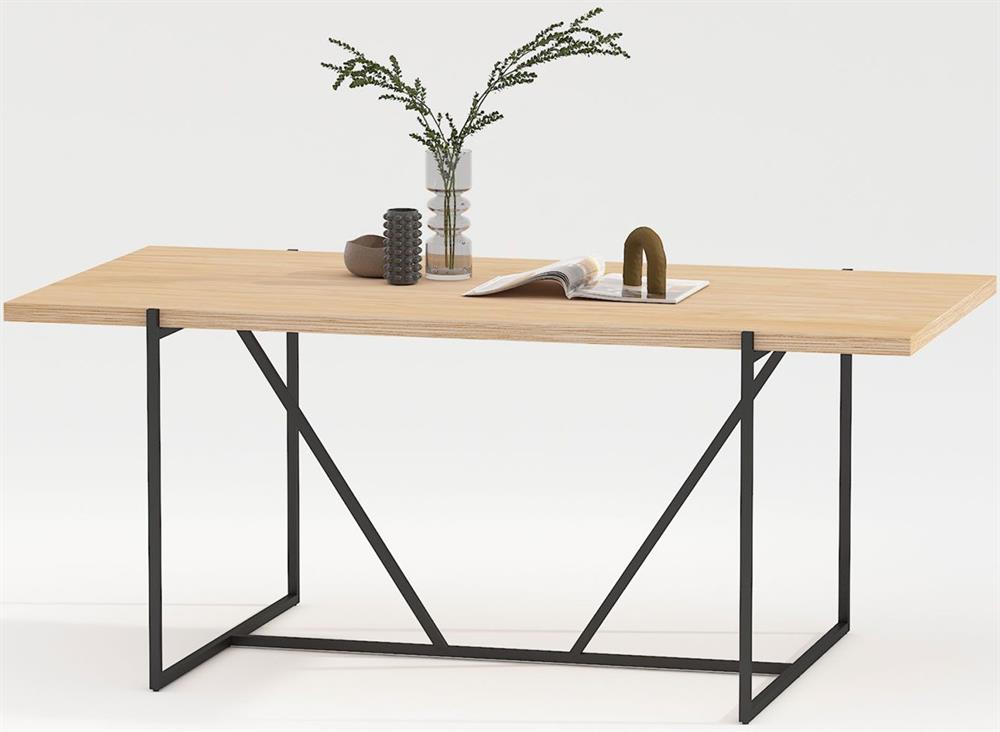 Kitchen Table Cindy | size: Length: 90cm, Width: 160cm, Height: 75cm | color: Oak | image: 4 | variant: 1016760