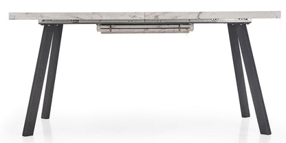 Kitchen Table Dallas | size: Length: 90cm, Width: 220cm, Height: 76cm | color: White/Marble/Black | image: 4 | variant: 1011254