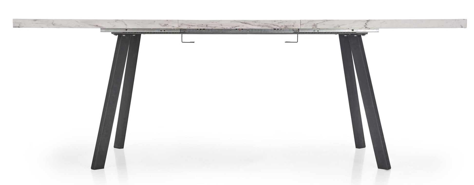 Kitchen Table Dallas | size: Length: 90cm, Width: 220cm, Height: 76cm | color: White/Marble/Black | image: 5 | variant: 1011254