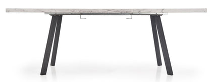 Kitchen Table Dallas | size: Length: 90cm, Width: 220cm, Height: 76cm | color: White/Marble/Black | image: 5 | variant: 1011254