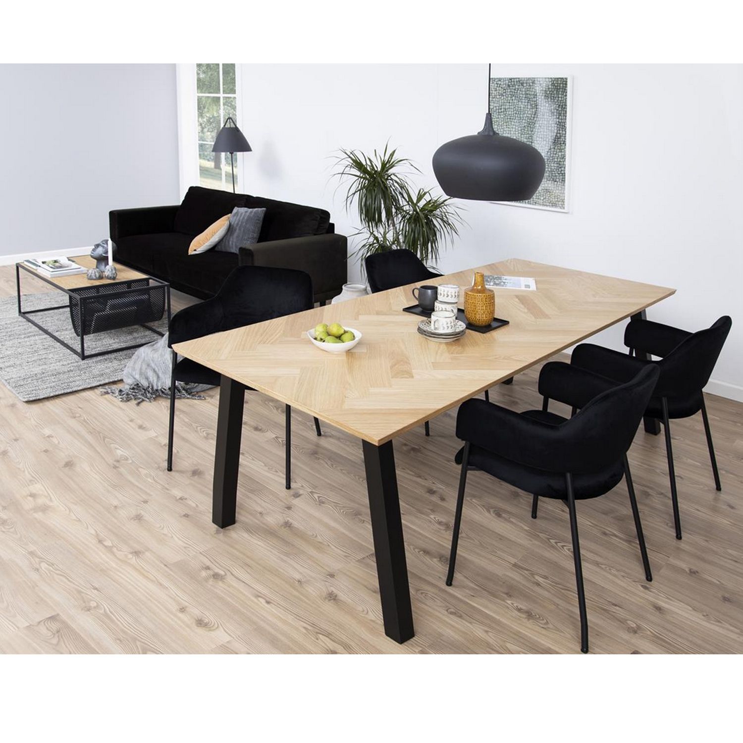Kitchen Table East Aberaeron | size: Length: 95cm, Width: 220cm, Height: 75cm | color: Brown | image: 1 | variant: 1006510