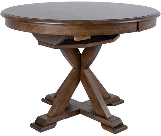 Kitchen Table East Belgrade | size: Length: 106cm, Width: 152cm, Height: 76cm, Diameter: 106cm | color: Brown | image: 1 | variant: 1006015
