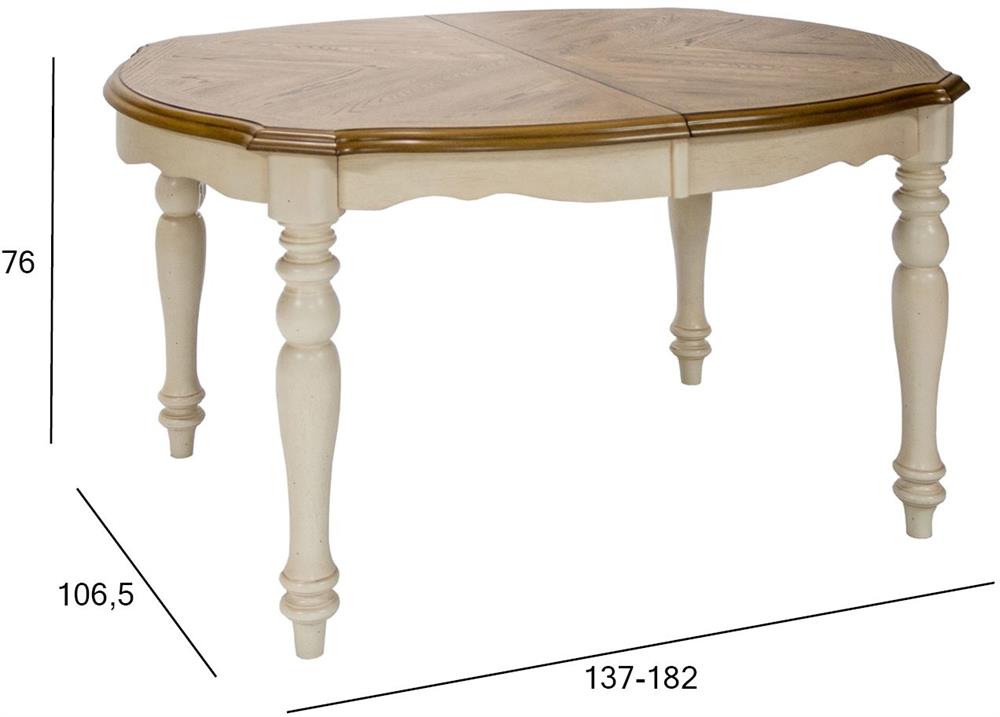 Kitchen Table East Bicester | size: Length: 106.5cm, Width: 182cm, Height: 76cm | color: Oak | image: 4 | variant: 1006298