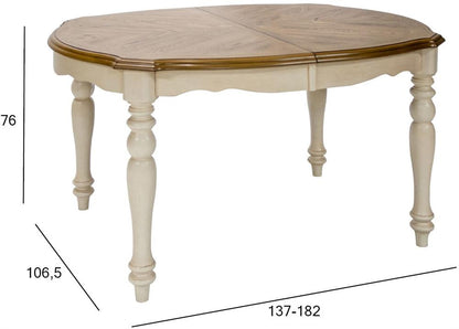 Kitchen Table East Bicester | size: Length: 106.5cm, Width: 182cm, Height: 76cm | color: Oak | image: 4 | variant: 1006298