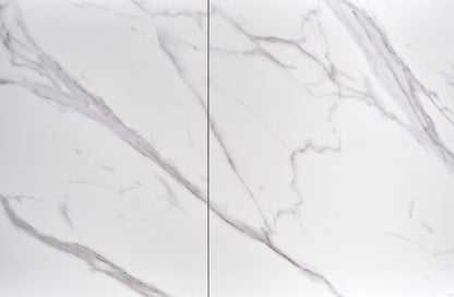 Kitchen Table East Metz | size: Length: 90cm, Width: 220cm, Height: 77cm | color: White/Marble/Black | image: 5 | variant: 1007410