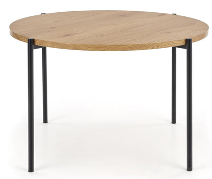 Kitchen Table East Nairobi | size: Length: 120cm, Width: 120cm, Height: 76cm, Diameter: 120cm | color: Black/Oak | image: 4 | variant: 1006794