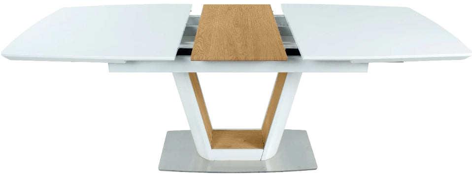 Kitchen Table East Pune | size: Length: 90cm, Width: 200cm, Height: 76cm | color: White | image: 4 | variant: 1006872