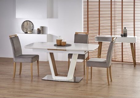 Kitchen Table East Pune | size: Length: 90cm, Width: 200cm, Height: 76cm | color: White | image: 5 | variant: 1006872