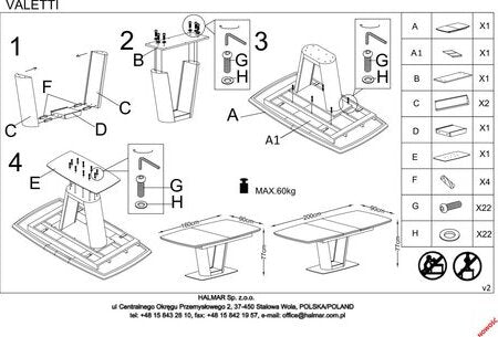 Kitchen Table East Pune | size: Length: 90cm, Width: 200cm, Height: 76cm | color: White | image: 7 | variant: 1006872