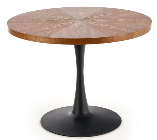 Kitchen Table East Raleigh | size: Length: 100cm, Width: 100cm, Height: 75cm, Diameter: 100cm | color: Black/Walnut | image: 1 | variant: 1006809