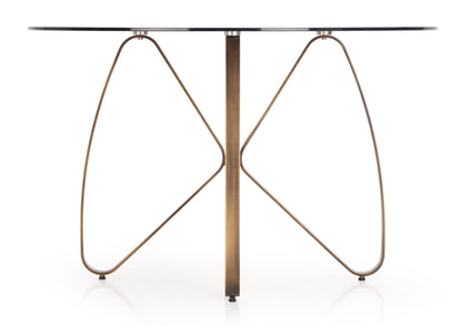 Kitchen Table East Tampa | size: Length: 120cm, Width: 120cm, Height: 76cm, Diameter: 120cm | color: Brown/Transparent | image: 2 | variant: 1006826