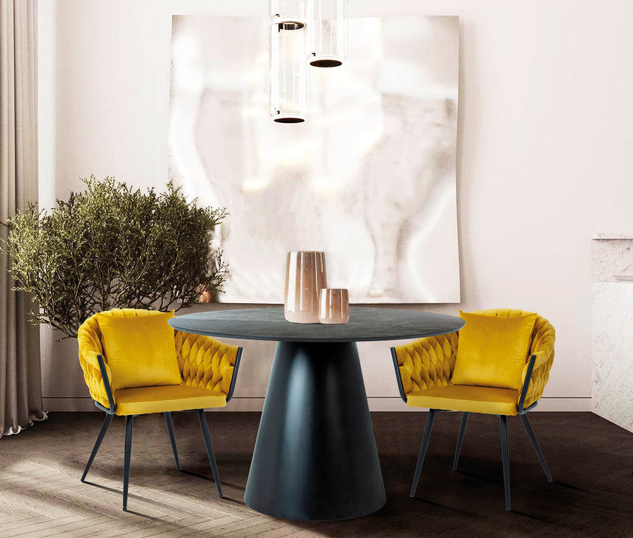 Kitchen Table East Tehran | size: Length: 120cm, Width: 120cm, Height: 76cm, Diameter: 120cm | color: Gray | image: 2 | variant: 1007895