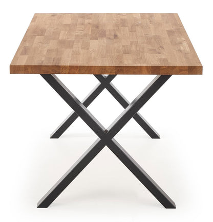 Kitchen Table East Washington | size: Length: 85cm, Width: 140cm, Height: 76cm | color: Black/Oak | image: 2 | variant: 1006844