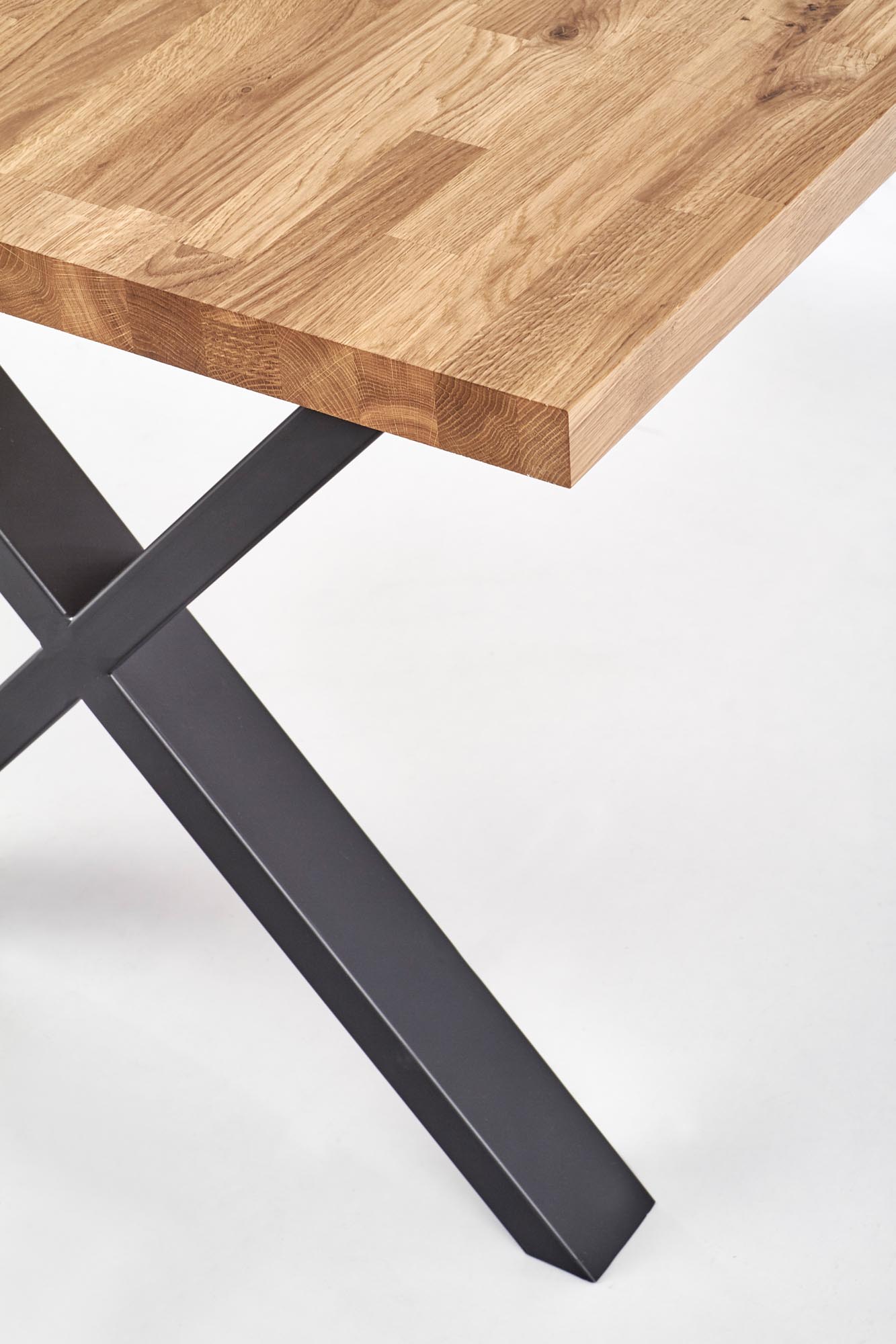 Kitchen Table East Washington | size: Length: 85cm, Width: 140cm, Height: 76cm | color: Black/Oak | image: 4 | variant: 1006844