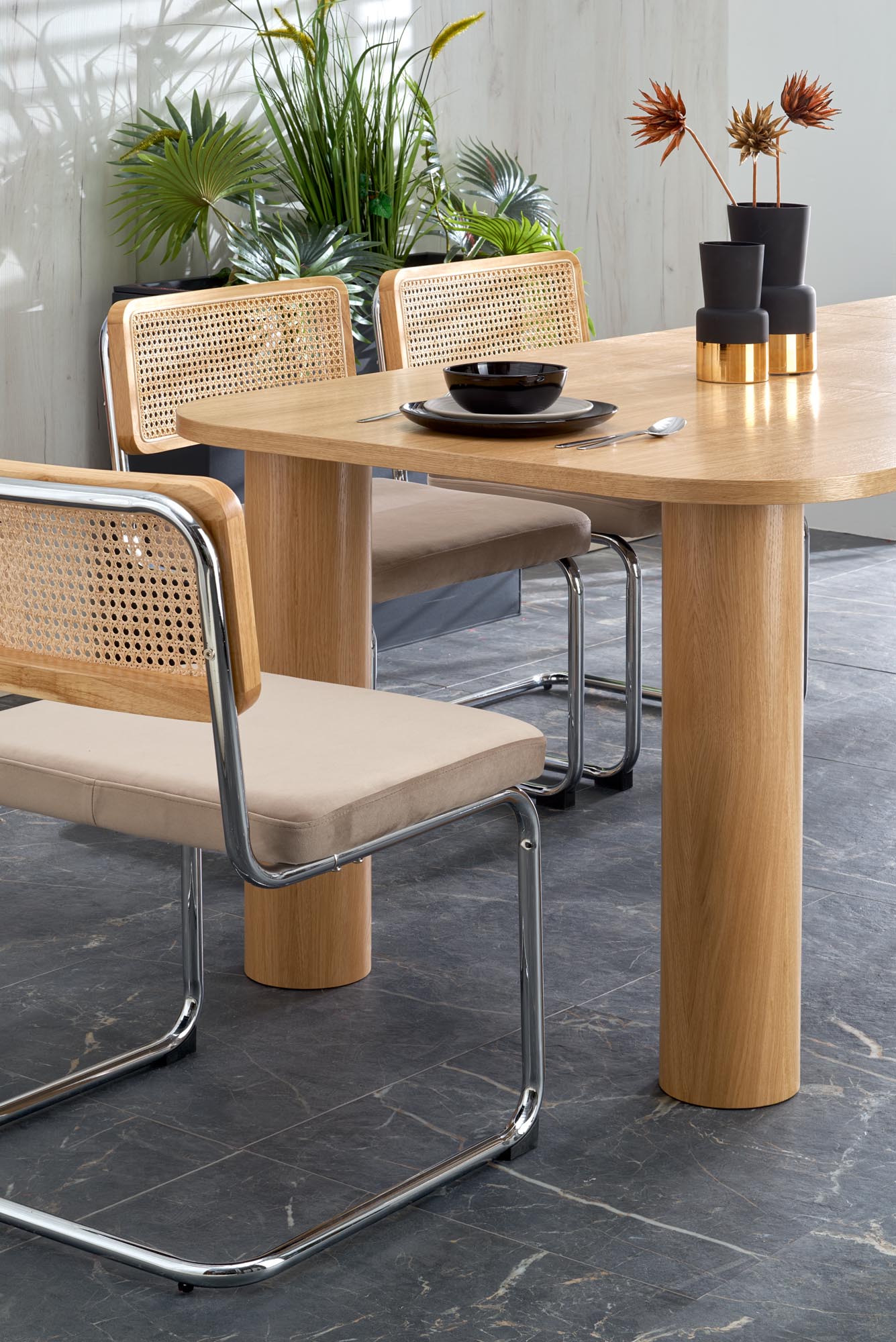 Kitchen Table Elefante 1 | size: Length: 100cm, Width: 240cm, Height: 77cm | color: Oak | image: 4 | variant: 1013029