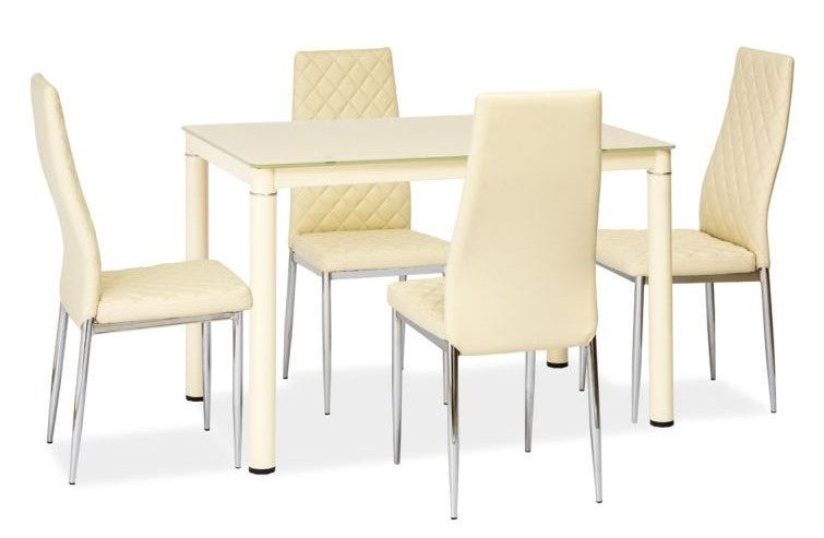 Kitchen Table Galant 1 | size: Length: 70cm, Width: 110cm, Height: 75cm | color: Cream | image: 2 | variant: 1006579
