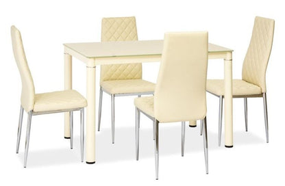 Kitchen Table Galant 1 | size: Length: 70cm, Width: 110cm, Height: 75cm | color: Cream | image: 2 | variant: 1006579