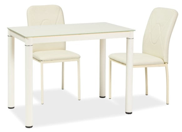 Kitchen Table Galant | size: Length: 60cm, Width: 100cm, Height: 75cm | color: Cream | image: 2 | variant: 1006570