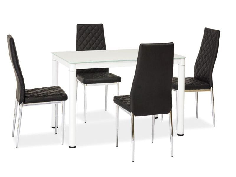 Kitchen Table Galant | size: Length: 60cm, Width: 100cm, Height: 75cm | color: White | image: 3 | variant: 1006573