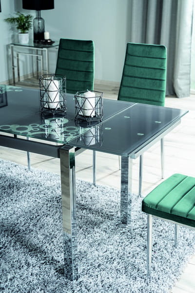 Kitchen Table GD017 | size: Length: 74cm, Width: 170cm, Height: 75cm | color: Gray | image: 4 | variant: 1006576