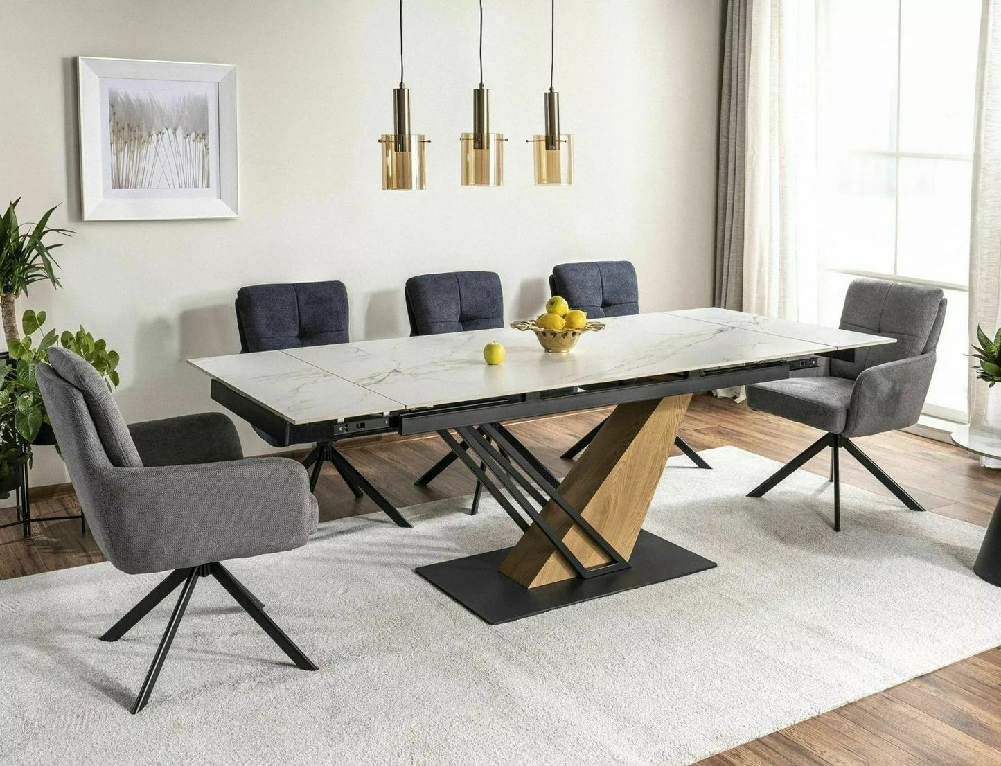 Kitchen Table Genesis 1 | size: Length: 90cm, Width: 240cm, Height: 75cm | color: White | image: 2 | variant: 1006609